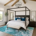 thumbnail image 1 of Addison Rugs Mayfield Premium Machine Washable Transitional Abstract Teal Rectangle Rug, 8' x 10', 1 of 7