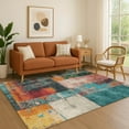 thumbnail image 1 of Addison Rugs Mayfield Premium Machine Washable Transitional Abstract Teal Rectangle Rug, 8' x 10', 1 of 7