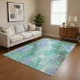 thumbnail image 1 of Addison Rugs Mayfield Premium Machine Washable Transitional Abstract Teal Rectangle Rug, 8' x 10', 1 of 7