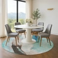 thumbnail image 1 of Addison Rugs Mayfield Premium Machine Washable Transitional Abstract Teal Round Rug, 8' x 8', 1 of 6