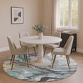 thumbnail image 1 of Addison Rugs Mayfield Premium Machine Washable Transitional Abstract Teal Round Rug, 8' x 8', 1 of 6