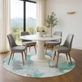 thumbnail image 1 of Addison Rugs Mayfield Premium Machine Washable Transitional Abstract Teal Round Rug, 8' x 8', 1 of 6