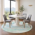 thumbnail image 1 of Addison Rugs Mayfield Premium Machine Washable Transitional Abstract Teal Round Rug, 8' x 8', 1 of 6