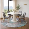 thumbnail image 1 of Addison Rugs Mayfield Premium Machine Washable Transitional Abstract Teal Round Rug, 8' x 8', 1 of 6