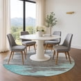 thumbnail image 1 of Addison Rugs Mayfield Premium Machine Washable Transitional Abstract Teal Round Rug, 8' x 8', 1 of 6
