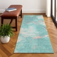 thumbnail image 1 of Addison Rugs Mayfield Premium Machine Washable Transitional Abstract Teal Runner Rug, 2'3" x 7'6", 1 of 6
