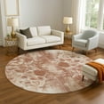 thumbnail image 1 of Addison Rugs Mayfield Premium Machine Washable Transitional Abstract Terracotta Round Rug, 8' x 8', 1 of 6