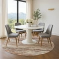 thumbnail image 1 of Addison Rugs Mayfield Premium Machine Washable Transitional Abstract Terracotta Round Rug, 8' x 8', 1 of 6