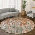 thumbnail image 1 of Addison Rugs Mayfield Premium Machine Washable Transitional Abstract Terracotta Round Rug, 8' x 8', 1 of 6