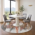 thumbnail image 1 of Addison Rugs Mayfield Premium Machine Washable Transitional Abstract Terracotta Round Rug, 8' x 8', 1 of 6