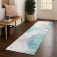 thumbnail image 1 of Addison Rugs Mayfield Premium Machine Washable Transitional Abstract Turquoise Runner Rug, 2'3" x 7'6", 1 of 6