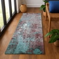 thumbnail image 1 of Addison Rugs Mayfield Premium Machine Washable Transitional Abstract Turquoise Runner Rug, 2'3" x 7'6", 1 of 6