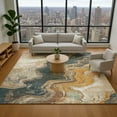 thumbnail image 1 of Addison Rugs Mayfield Premium Machine Washable Transitional Abstract Wheat Rectangle Rug, 10' x 14', 1 of 7