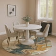 thumbnail image 1 of Addison Rugs Mayfield Premium Machine Washable Transitional Abstract Wheat Round Rug, 8' x 8', 1 of 6
