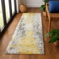 thumbnail image 1 of Addison Rugs Mayfield Premium Machine Washable Transitional Abstract Yellow Runner Rug, 2'3" x 7'6", 1 of 6