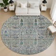 thumbnail image 1 of Addison Rugs Mayfield Premium Machine Washable Transitional Americana Brown Round Rug, 8' x 8', 1 of 6