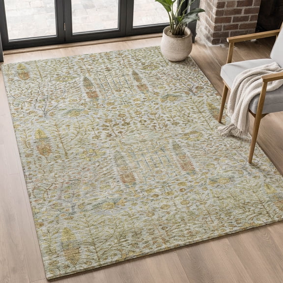 Addison Rugs Mayfield Premium Machine Washable Transitional Americana Linen Rectangle Rug, 8' x 10'