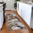 thumbnail image 1 of Addison Rugs Mayfield Premium Machine Washable Transitional Animal Beige Runner Rug, 2'3" X 7'6" Machine Washable Transitional Animal Beige Oversized Sherpa Throw Blanket, 1 of 6