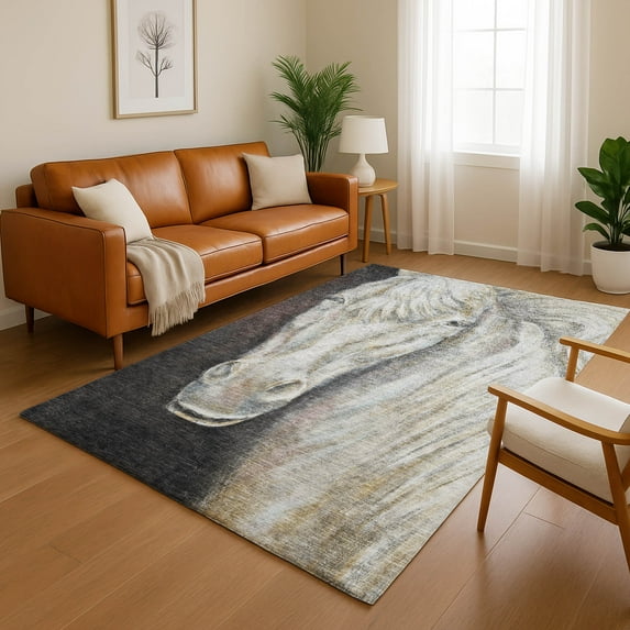Addison Rugs Mayfield Premium Machine Washable Transitional Animal Ivory Rectangle Rug, 10' X 14' Machine Washable Transitional Animal Ivory Oversized Sherpa Throw Blanket