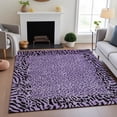 thumbnail image 1 of Addison Rugs Mayfield Premium Machine Washable Transitional Animal Skin Purple Rectangle Rug, 3' x 5', 1 of 5
