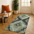 thumbnail image 1 of Addison Rugs Mayfield Premium Machine Washable Transitional Aztec Aloe Runner Rug, 2'3" x 7'6", 1 of 6