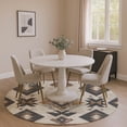 thumbnail image 1 of Addison Rugs Mayfield Premium Machine Washable Transitional Aztec Beige Round Rug, 8' x 8', 1 of 6
