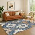 thumbnail image 1 of Addison Rugs Mayfield Premium Machine Washable Transitional Aztec Blue Rectangle Rug, 10' x 14', 1 of 7