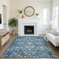 thumbnail image 1 of Addison Rugs Mayfield Premium Machine Washable Transitional Aztec Blue Rectangle Rug, 3' x 5', 1 of 7