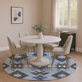 thumbnail image 1 of Addison Rugs Mayfield Premium Machine Washable Transitional Aztec Blue Round Rug, 8' x 8', 1 of 6