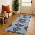 thumbnail image 1 of Addison Rugs Mayfield Premium Machine Washable Transitional Aztec Blue Runner Rug, 2'3" x 7'6", 1 of 6