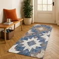 thumbnail image 1 of Addison Rugs Mayfield Premium Machine Washable Transitional Aztec Blue Runner Rug, 2'3" x 7'6", 1 of 6