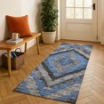thumbnail image 1 of Addison Rugs Mayfield Premium Machine Washable Transitional Aztec Blue Runner Rug, 2'3" x 7'6", 1 of 6