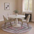 thumbnail image 1 of Addison Rugs Mayfield Premium Machine Washable Transitional Aztec Blush Round Rug, 8' x 8', 1 of 6