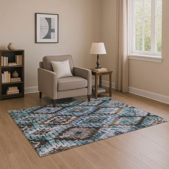 Addison Rugs Mayfield Premium Machine Washable Transitional Aztec Brown Rectangle Rug, 2'6" x 3'10"