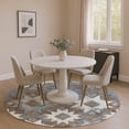 thumbnail image 1 of Addison Rugs Mayfield Premium Machine Washable Transitional Aztec Brown Round Rug, 8' x 8', 1 of 6