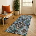 thumbnail image 1 of Addison Rugs Mayfield Premium Machine Washable Transitional Aztec Brown Runner Rug, 2'3" x 7'6", 1 of 6