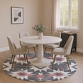 thumbnail image 1 of Addison Rugs Mayfield Premium Machine Washable Transitional Aztec Charcoal Round Rug, 8' x 8', 1 of 6