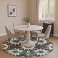 thumbnail image 1 of Addison Rugs Mayfield Premium Machine Washable Transitional Aztec Coffee Round Rug, 8' x 8', 1 of 6