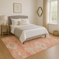 thumbnail image 1 of Addison Rugs Mayfield Premium Machine Washable Transitional Aztec Coral Rectangle Rug, 3' x 5', 1 of 7
