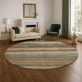 thumbnail image 1 of Addison Rugs Mayfield Premium Machine Washable Transitional Aztec Fern Round Rug, 8' x 8', 1 of 6