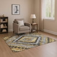 thumbnail image 1 of Addison Rugs Mayfield Premium Machine Washable Transitional Aztec Gold Rectangle Rug, 8' x 10', 1 of 7