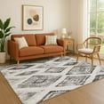 thumbnail image 1 of Addison Rugs Mayfield Premium Machine Washable Transitional Aztec Gray Rectangle Rug, 5' x 7'6", 1 of 7