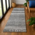 thumbnail image 1 of Addison Rugs Mayfield Premium Machine Washable Transitional Aztec Gray Runner Rug, 2'3" x 7'6", 1 of 6