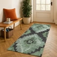 thumbnail image 1 of Addison Rugs Mayfield Premium Machine Washable Transitional Aztec Green Runner Rug, 2'3" x 7'6", 1 of 6