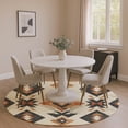thumbnail image 1 of Addison Rugs Mayfield Premium Machine Washable Transitional Aztec Ivory Round Rug, 8' x 8', 1 of 6