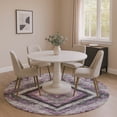 thumbnail image 1 of Addison Rugs Mayfield Premium Machine Washable Transitional Aztec Lavender Round Rug, 8' x 8', 1 of 6