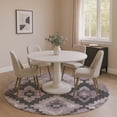 thumbnail image 1 of Addison Rugs Mayfield Premium Machine Washable Transitional Aztec Lavender Round Rug, 8' x 8', 1 of 6