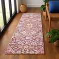 thumbnail image 1 of Addison Rugs Mayfield Premium Machine Washable Transitional Aztec Merlot Runner Rug, 2'3" x 7'6", 1 of 6