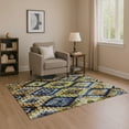 thumbnail image 1 of Addison Rugs Mayfield Premium Machine Washable Transitional Aztec Navy Rectangle Rug, 2'6" x 3'10", 1 of 7