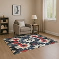 thumbnail image 1 of Addison Rugs Mayfield Premium Machine Washable Transitional Aztec Navy Rectangle Rug, 9' x 12', 1 of 7